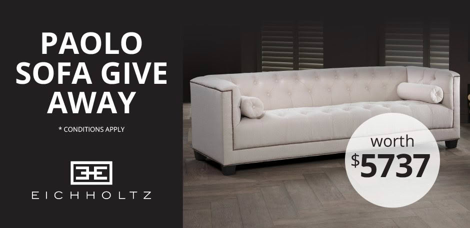 Paolo Sofa Giveaway worth $5737 by Eichholtz