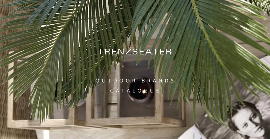 Trenzseater outdoor brands catalogue with palm leaf