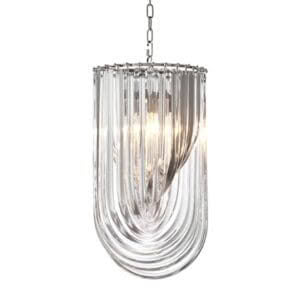 MURANO CHANDELIER 35CM - Nickel