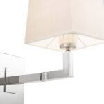 Modern wall-mounted lamp with white shade