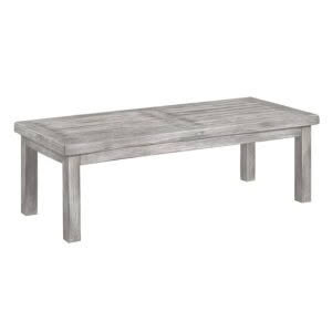 Gray wooden rectangular coffee table