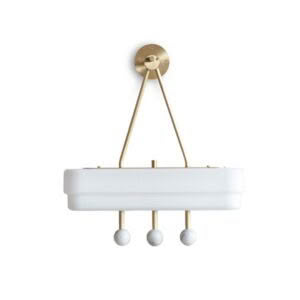 Spate wall light white marble