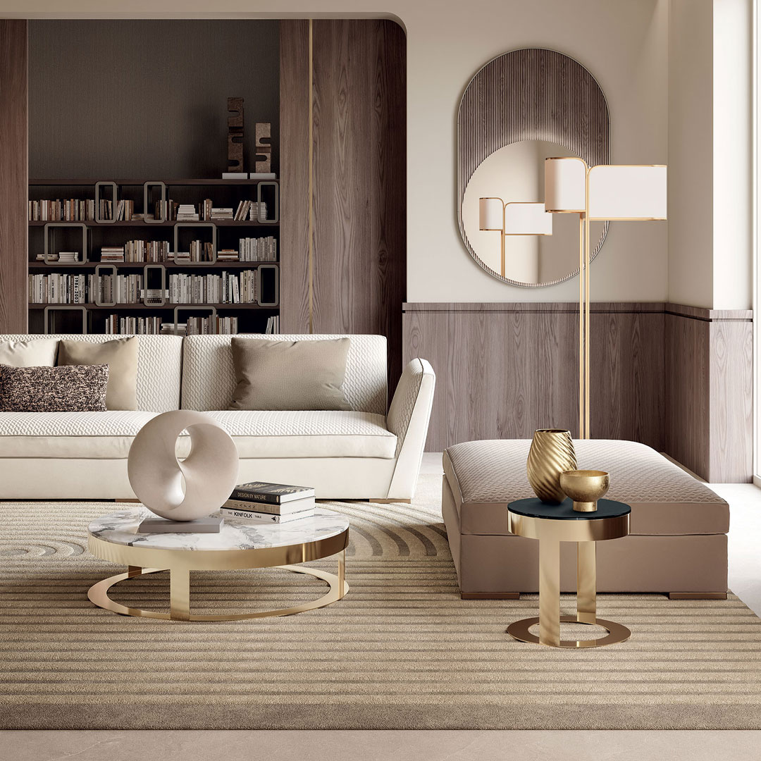 Elegant living room interior with modern furnishings