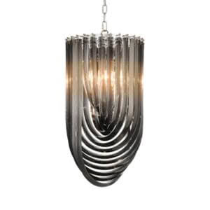 MURANO CHANDELIER - SMOKED ACRYLIC - 35dia x 65 H
