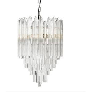SALERNO CHANDELIER CLEAR GLASS