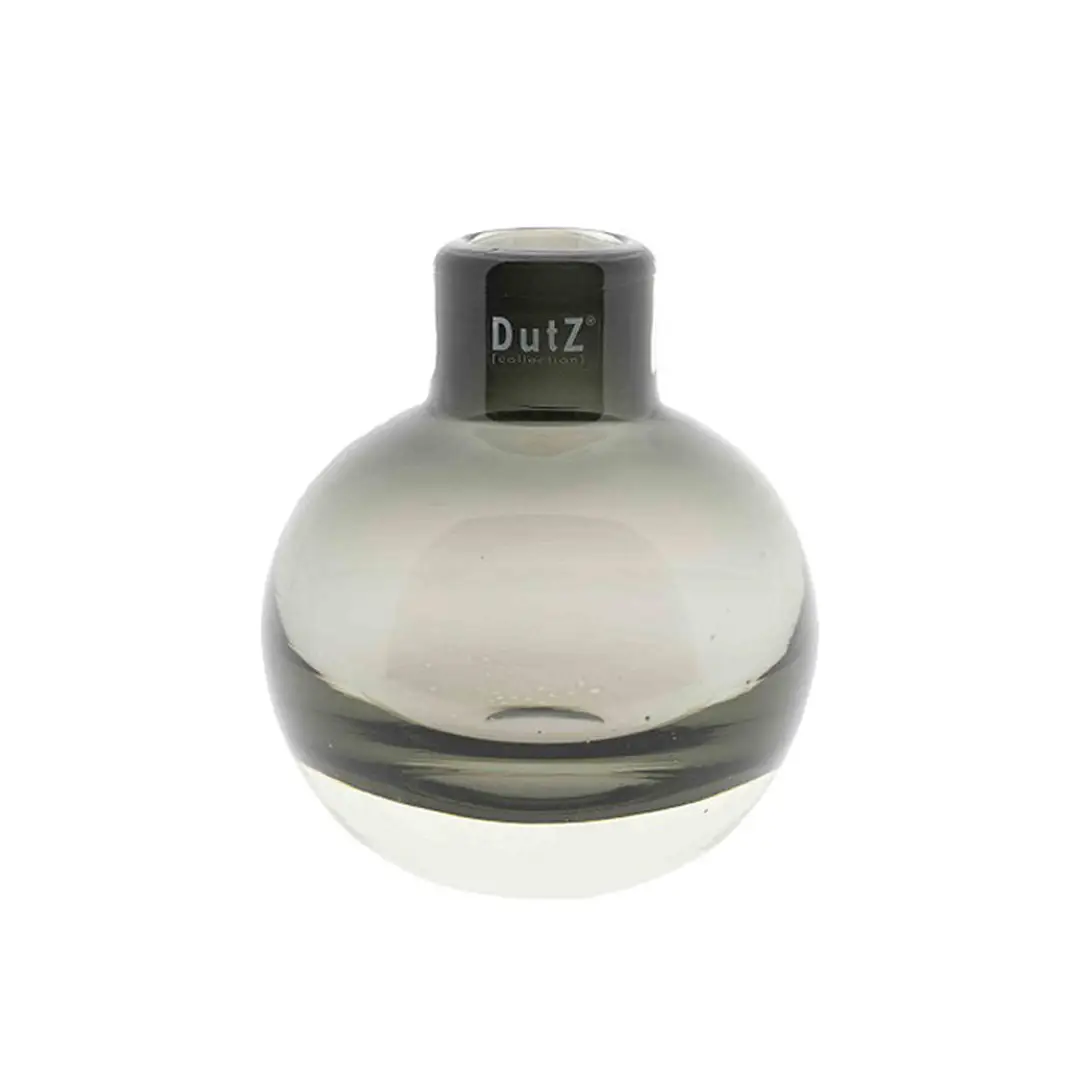 DutZ round glass vase with black band