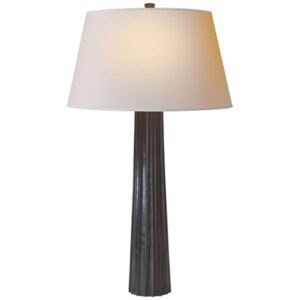 FLUTED SPIRE TABLE LAMP - AGED IRON