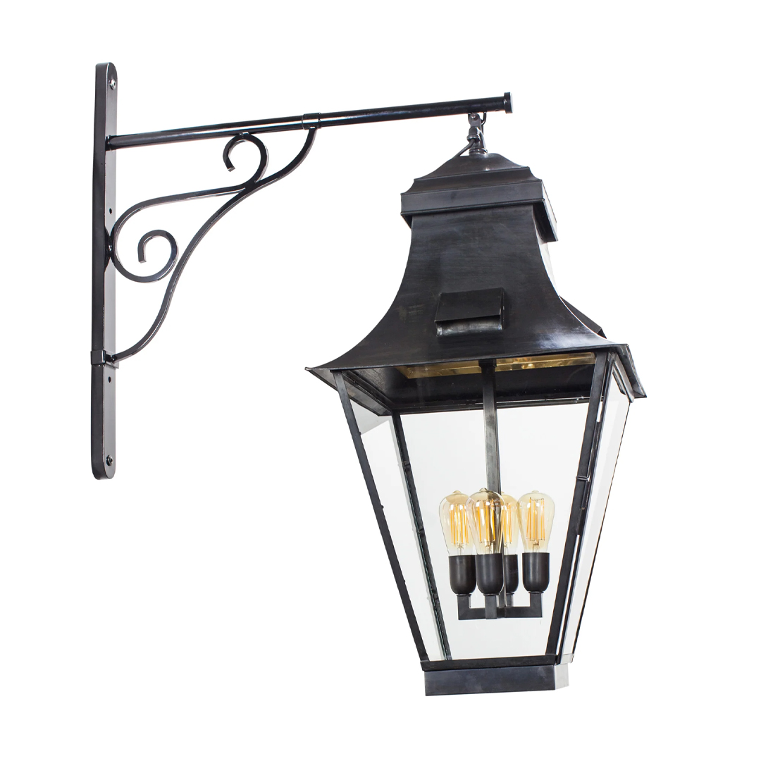Vintage black wall-mounted outdoor lantern