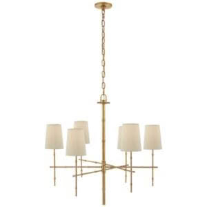Grenol Medium Modern Bamboo Chandelier Antique Brass