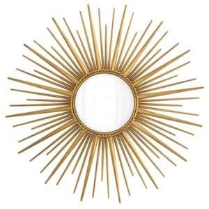 HELIOS MIRROR - ANTIQUE GOLD FINISH, CONVEX MIRROR