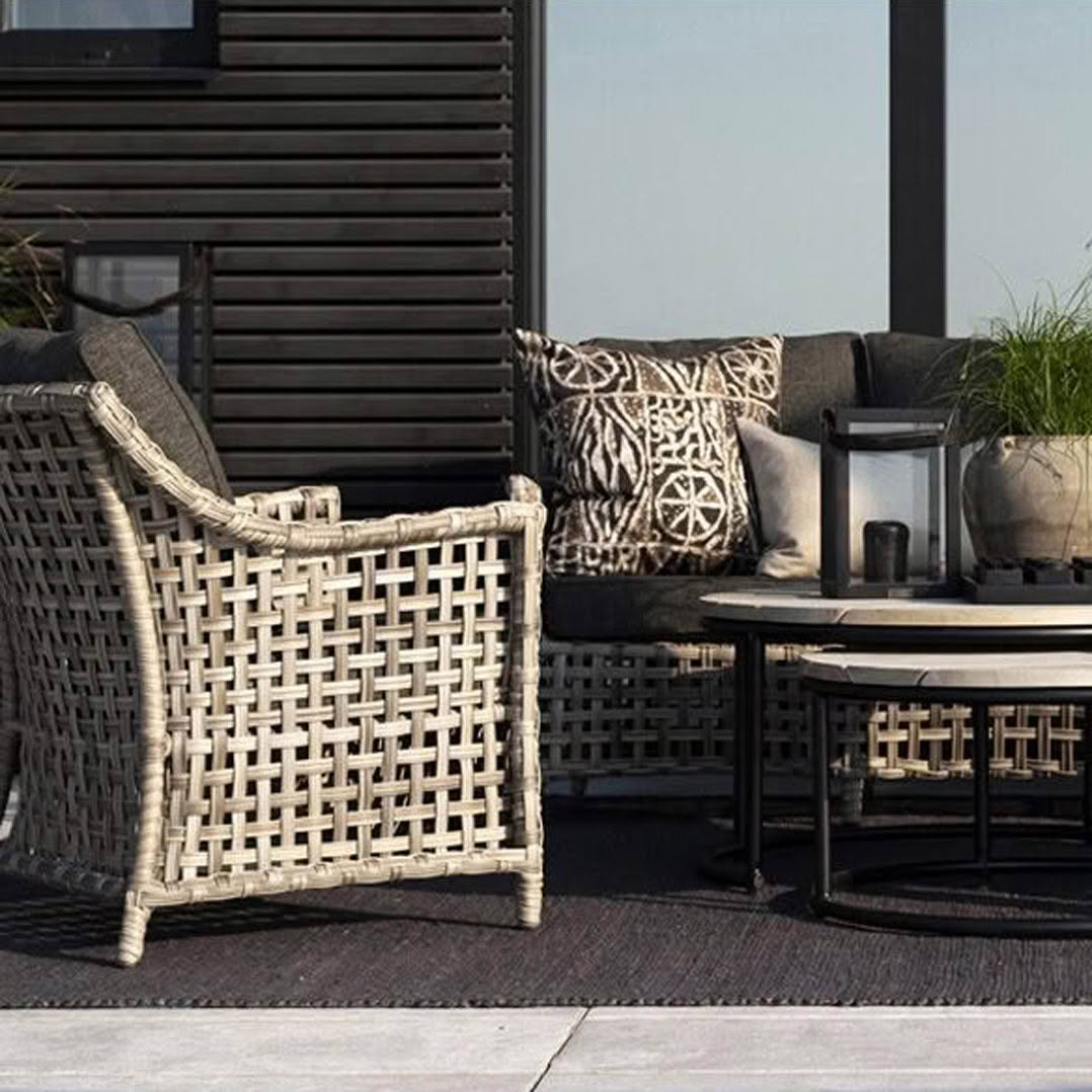 Modern outdoor patio furniture with cushions