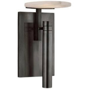 MELANGE FLOATING DISC SCONCE - BRONZE WITH ALABASTER