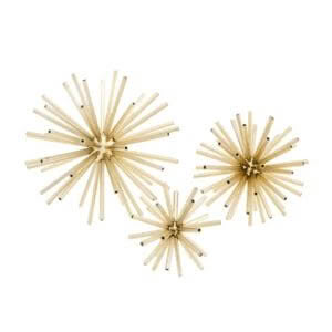 METEOR OBJECTS SET OF 3 - BRASS FINISH