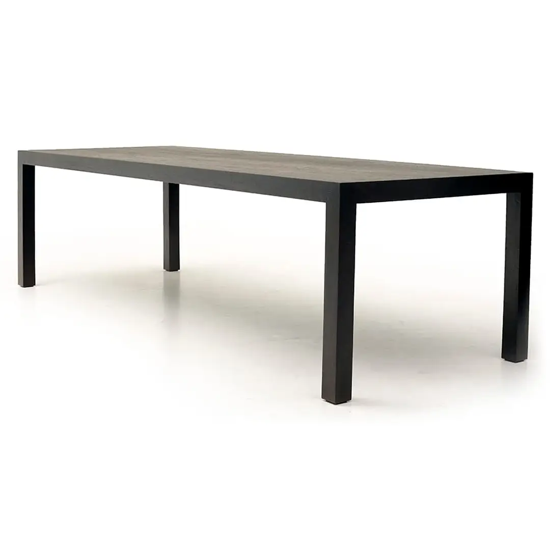Modern black rectangular dining table