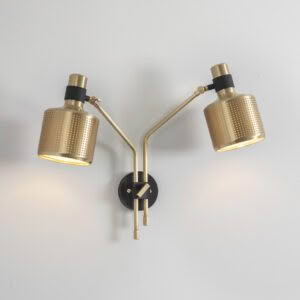 Riddle wall light – double / Brass with Black