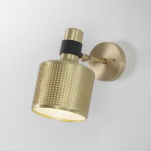 Riddle Wall light – single / brass with black