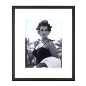 Elegant vintage portrait of woman in classy attire