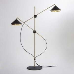 Shear floor lamp Brass and Black