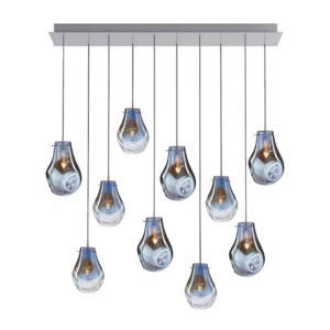 Modern hanging light bulbs in unique teardrop shapes