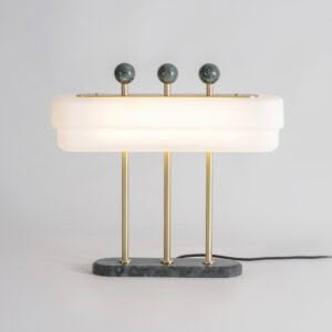 Spate table lamp / green marble