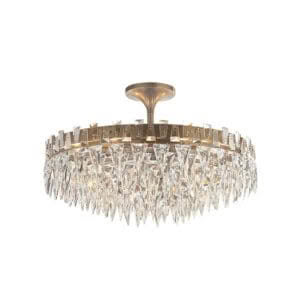Trillion Large Flush Mount Brass