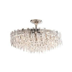 Trillion Large Flush Mount Polished Nickel