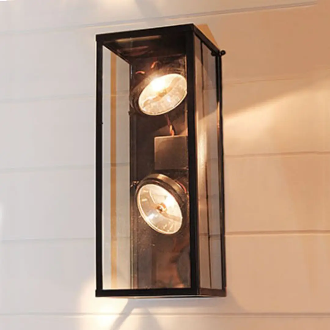 Rectangular wall-mounted indoor light fixture