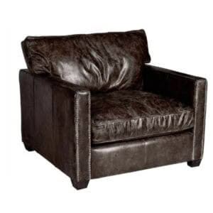 VISCOUNT WILLIAM ARMCHAIR - BIKER DARK BROWN
