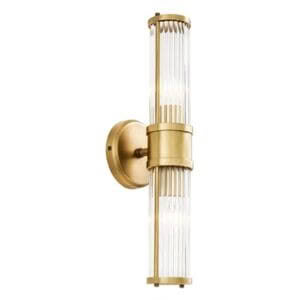 CLARIDGES WALL LAMP - DOUBLE - ANTIQUE BRASS