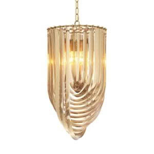 MURANO CHANDELIER 35CM Brass