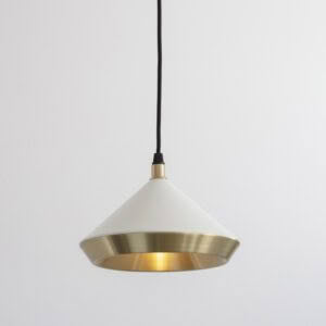 SHEAR PENDANT LIGHT / Brass and White