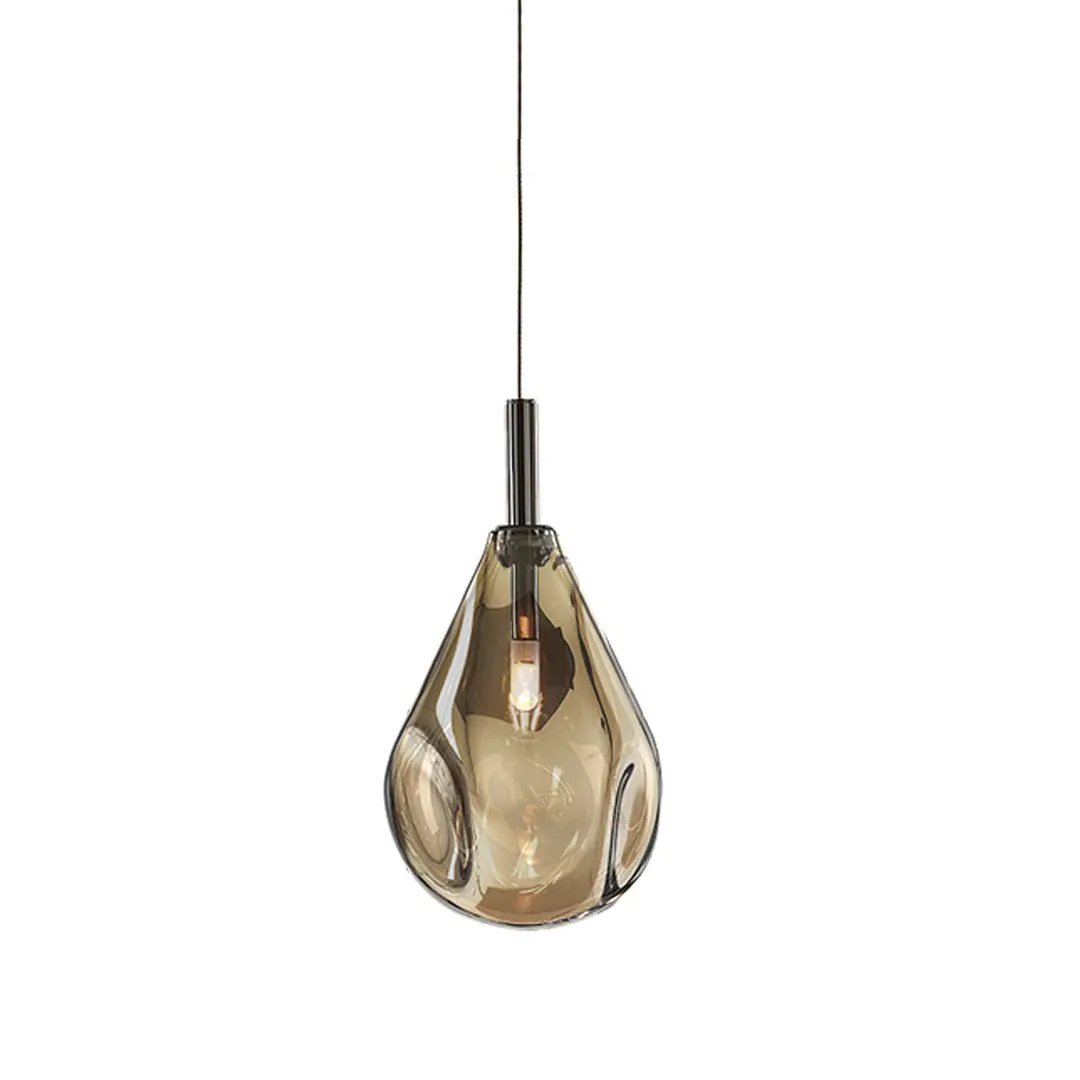 Modern teardrop glass pendant light