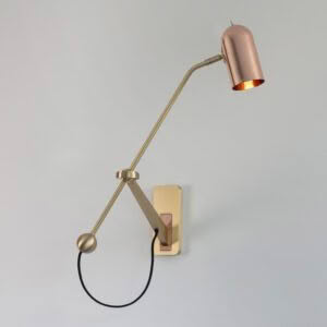 STASIS WALL LIGHT BRASS AND BRUSHED COPPER