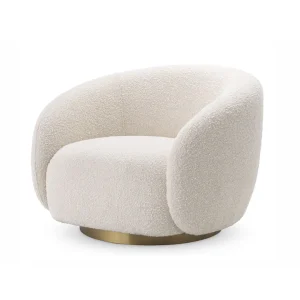 BRICE SWIVEL CHAIR - BOUCLE CREAM