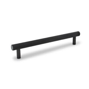 Black textured handlebar isolated on white background