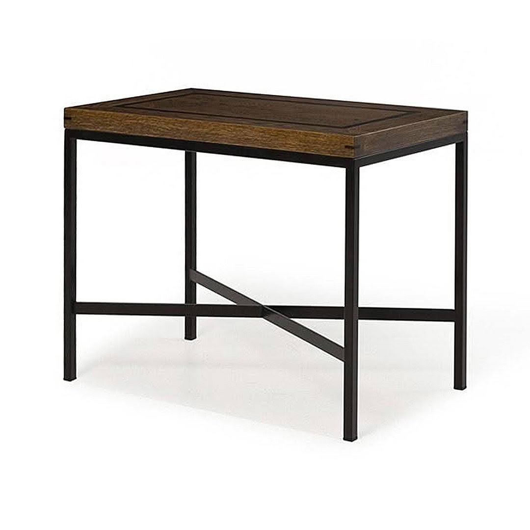 Wood and metal frame modern desk