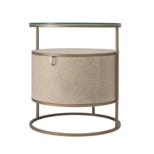 NAPA VALLEY BEDSIDE TABLE - WASHED OAK VENEER