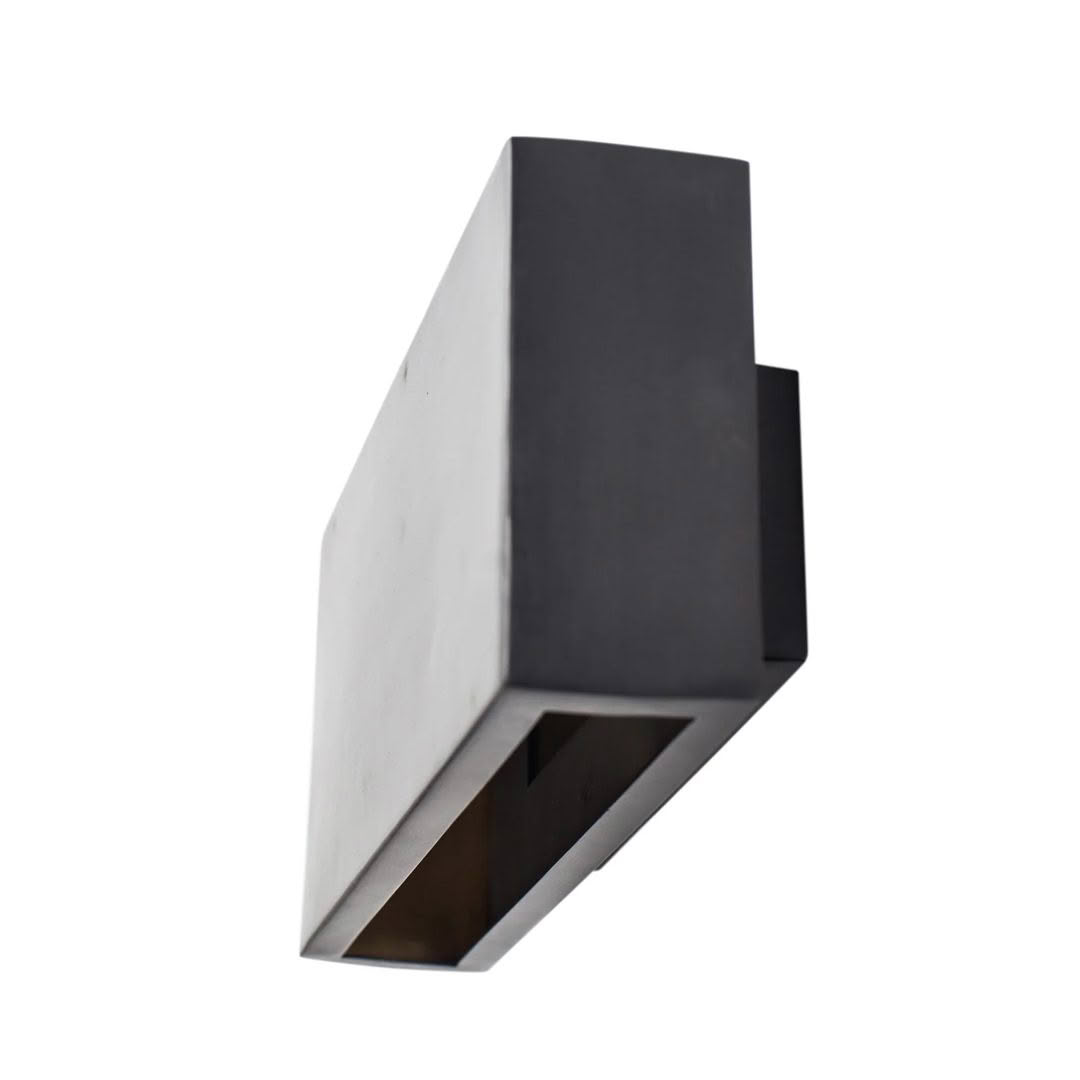 Modern wall-mounted black metal light fixture