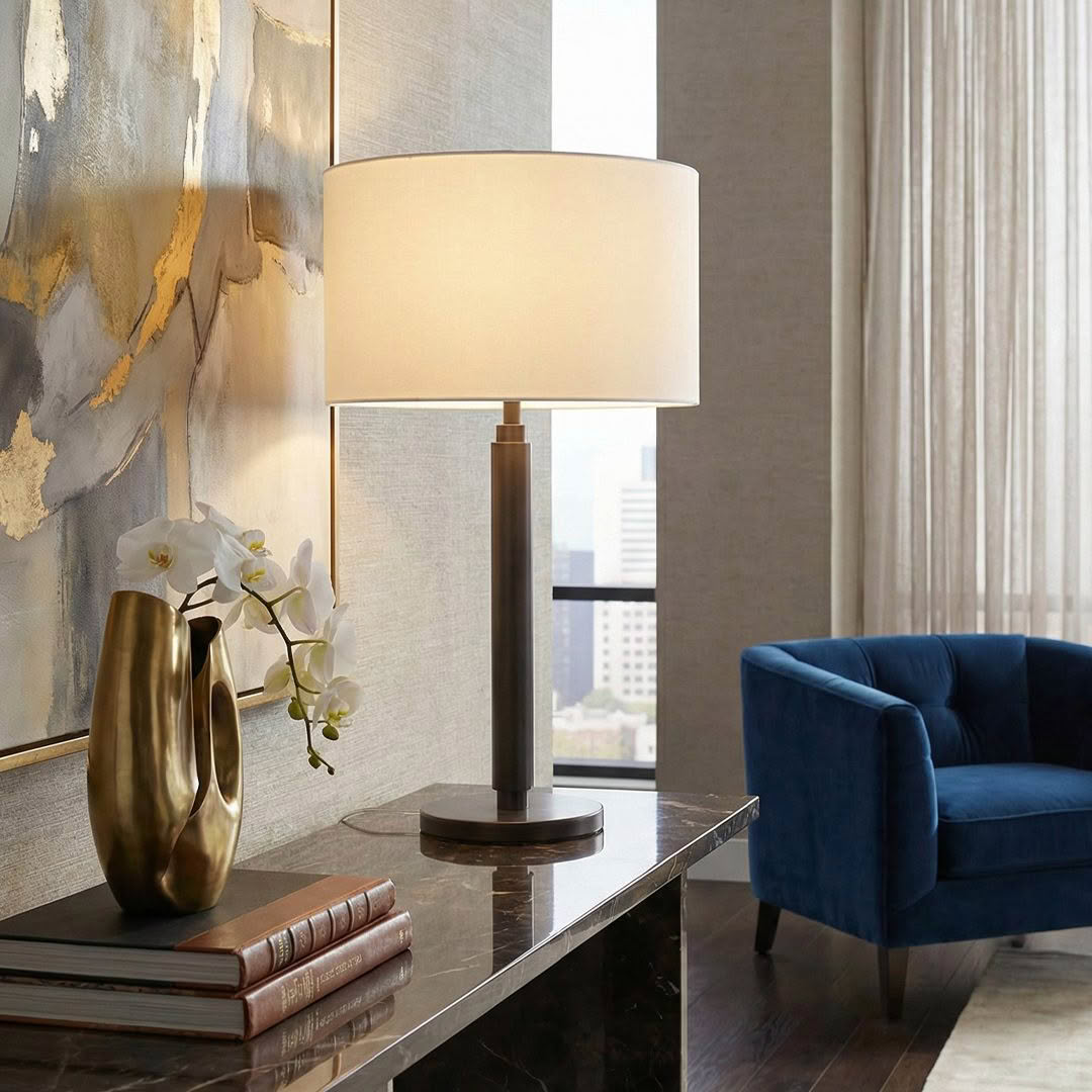 HENRI TABLE LAMP - KNURLED BRONZE - Image 2