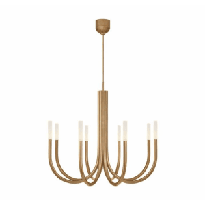 ROUSSEAU MEDIUM CHANDELIER IN ANTIQUE BURNISHED BRASS