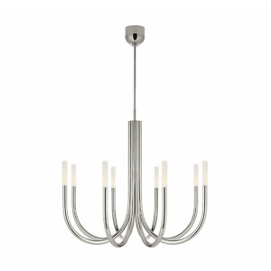 Rousseau Medium Chandelier - Polished Nickel