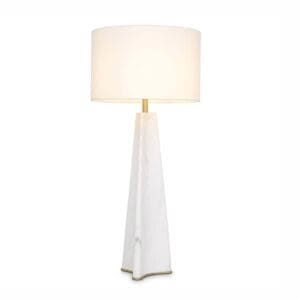 BENSON TABLE LAMP - HONED WHITE MARBLE