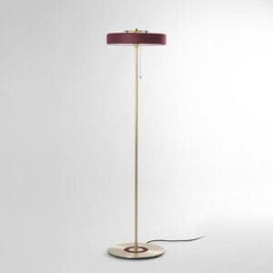 Revolve Stem - Floor Lamp / Oxblood