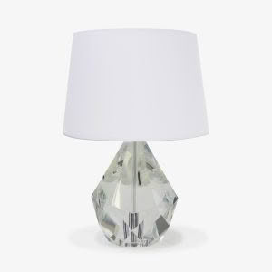 FLORENCE TABLE LAMP - CRYSTAL WITH WHITE SHADE