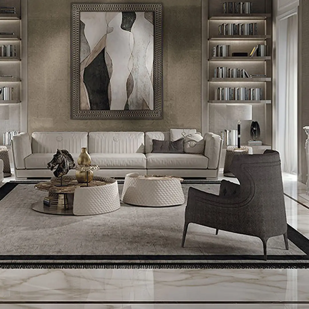 PISANI-CARPET-2 Elegant living room with abstract art and modern decor