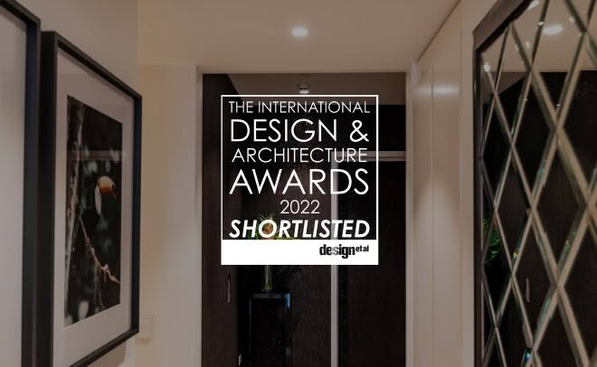 2022 International Design & Architecture Awards sign indoors