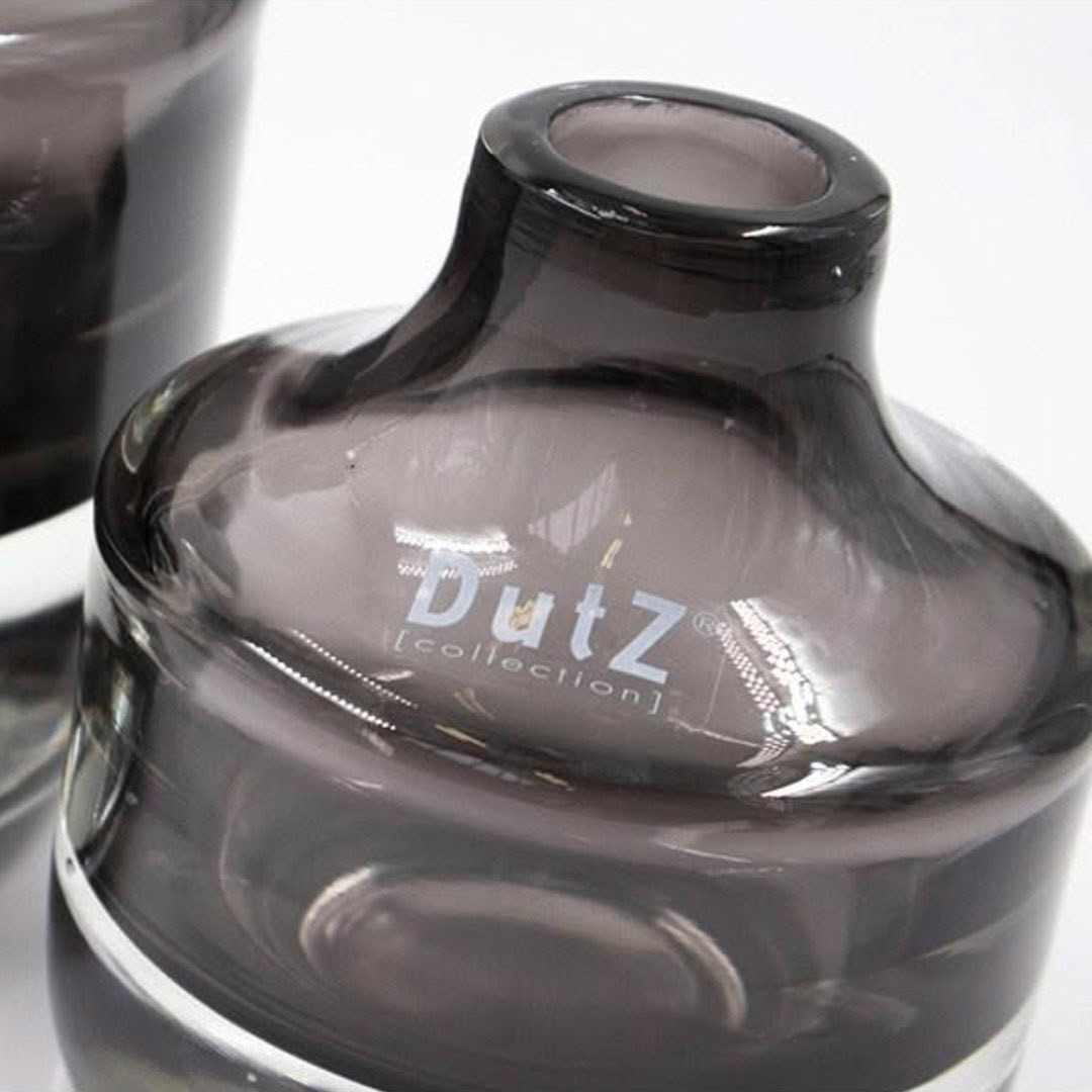 Close-up of gray Dutz glass vase