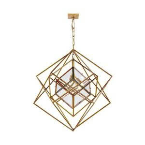 Cubist Medium Chandelier in Gild