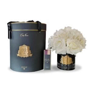 GRAND BOUQUET - IVORY IN DARK GLASS - COTE NOIRE