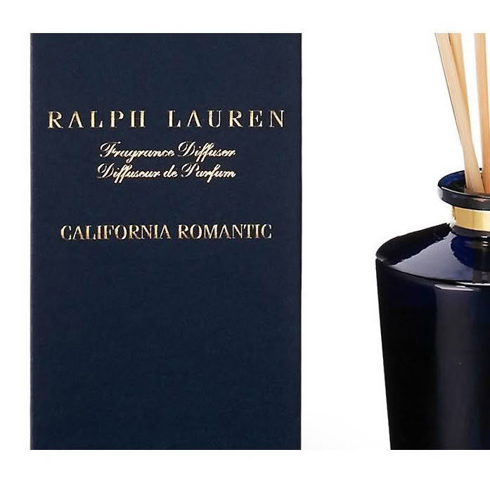 Ralph Lauren fragrance diffuser with navy blue bottle